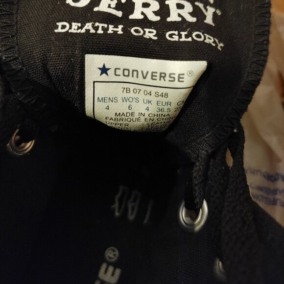 Rare Genuine Leather Converse All Star Chuck Taylor Sailor Jerry Shoes - Men's 4 - Picture 13 of 16